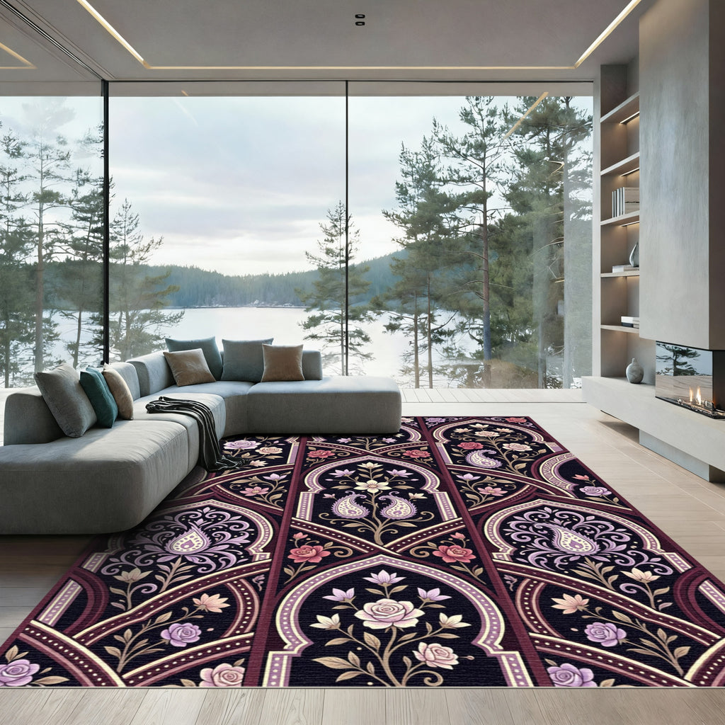 Ornate Floral Paisley Archway Rug