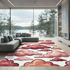 Crimson Rose Cloudscape Arrangement Rug