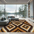 Earthy Diamond Zigzag Organic Rug