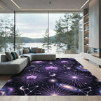 Purple Galaxy Orchid Explosion Celestial Rug