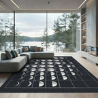 Lunar Cycle Grid Astronomy Wall Art Rug