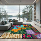 Folkloric Floral Patchwork Sunlight Rug