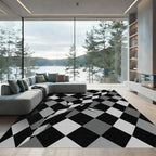 Monochromatic Diamond Warp Rug