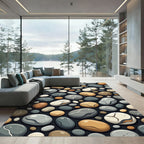 Natural Smooth Stone Assemblage Rug