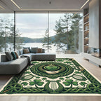 Celtic Shamrock Harp Emblem Tapestry Decor Rug