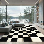 Abstract Monochrome Three-Dimensional Cube Art Rug