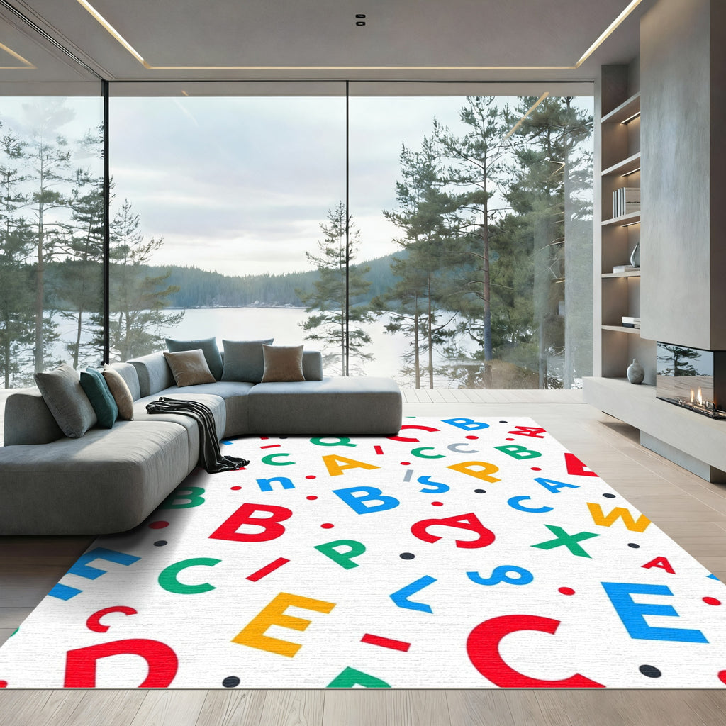 Colorful Alphabet Scatter Rug