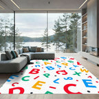 Colorful Alphabet Scatter Rug