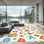 Playful Alphabet Animals and Butterflies Rug