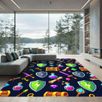 Pixel Adventure Fantasy Loot Icon Mosaic Rug