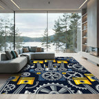 Mechanical Engine Piston Gear Industrial Art Rug