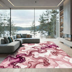 Deep Ink Wash Ribbons Rug