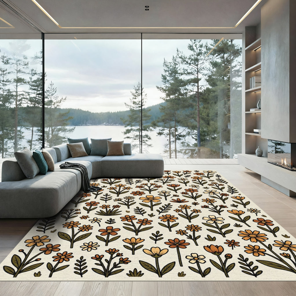 Groovy Groovy Floral Meadow Arrangement Rug