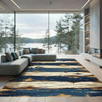 Coastal Farmhouse Navy Striped Shoreline Rug
