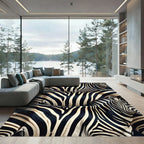 Wild Zebra Animal Print Rug