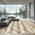 Seaside Tan Pinstripe Quilted Rug