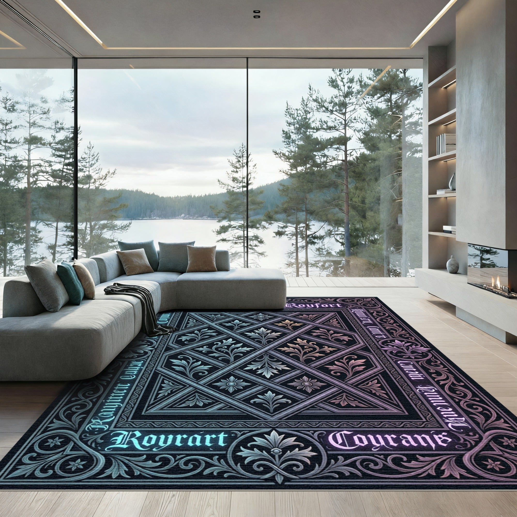Victorian Floral Interlace Ornamental Rug