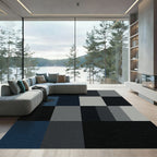 Monochromatic Geometric Square Composition Rug