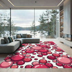 Pink Flamingo Bubble Cluster Rug