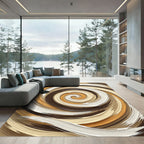 Earthy Swirl Strokes Rug