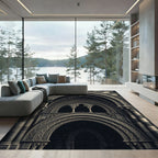 Gothic Gray Arched Stone Rug