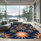 Nautical Sun Compass Mariner Rug