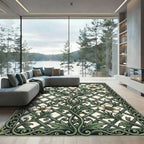 Sage Botanical Ivy Trellis Floral Rug