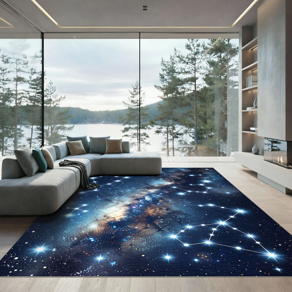 Cosmic Constellation Starry Night Rug