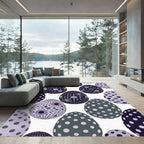 Polka Dot Egg Abstract Dark Rug