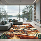 Desert Hare Southwestern Adobe Landscape Rug