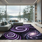 Cosmic Purple Swirl Interstellar Galaxy Rug