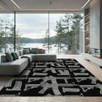 Tactical Dark Gray Automatic Weapon Repeat Rug