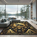 Golden Tiger Egyptian Pyramid Scarab Rug