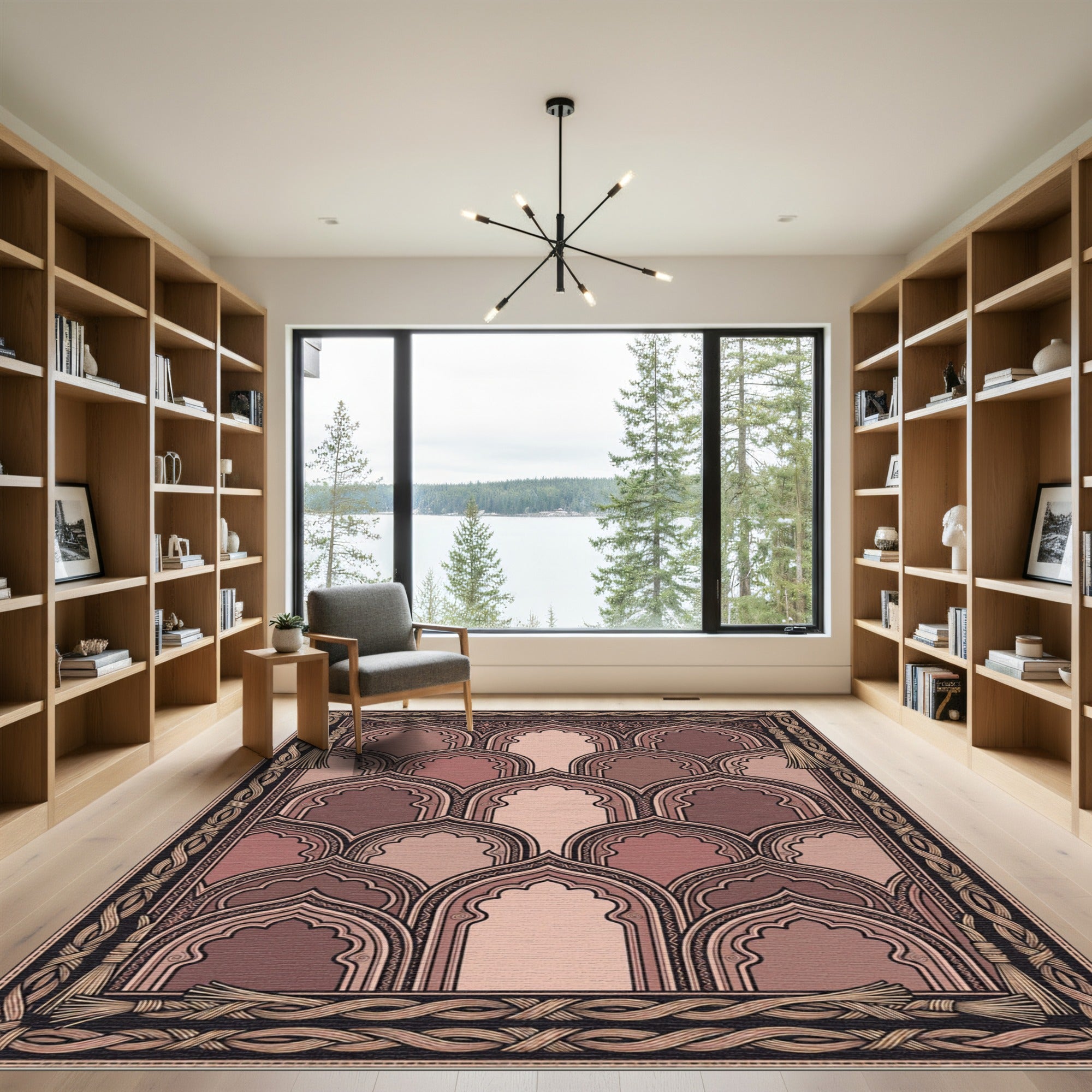Archway Taupe Terracotta Layered Arcs Rug