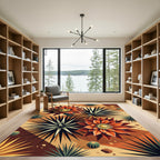 Crimson Agave Desert Bloom Rug