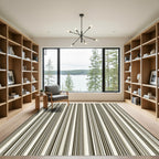 Neutral Tonal Vertical Stripe Rug