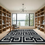 Greek Key Labyrinth Swirl Rug