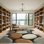 Earthy Tones Neutral Stone Pebble Rug