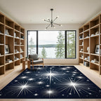 Celestial Midnight Navy Starry Night Rug