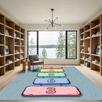 Playful Pastel Number Hopscotch Floor Art Rug