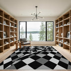 Monochromatic Diamond Warp Rug