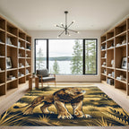 Majestic Lion Savannah Wildlife Rug