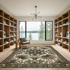 Vintage Sage Filigree Sunburst Rug