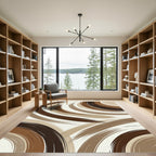 Earthy Tones Abstract Swirl Rug