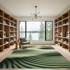 Sage Green Rippled Sand Dunes Rug