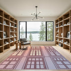Architectural Window Grid Gradient Rug