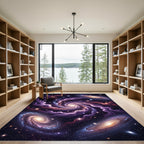 Cosmic Purple Nebula Whirlpool Galaxy Rug