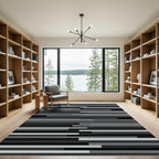 Monochromatic Horizontal Stripe Abstract Rug