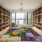 Folkloric Floral Patchwork Sunlight Rug