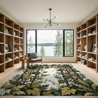 Botanical Trellis Garden Leaf Twine Rug